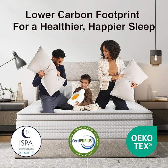 Novilla Twin Mattress, 10 Inch Twin Size Mattresses in a Box with Smarts™ Pocket Coil for Pressure Relief, Medium Firm Foam and Spring Hybrid Colchones with CertiPUR-US Certified for Kids