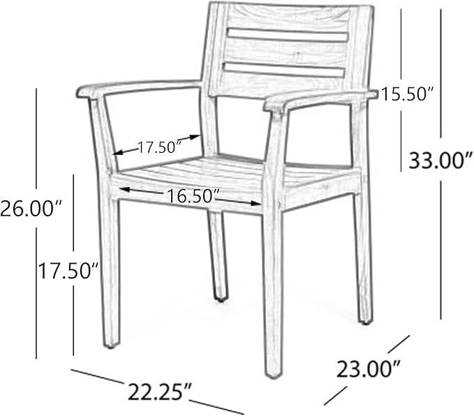 Merax Acacia Wood Dining Chairs Set of 2,Stamford Outdoor Acacia Wood Dining Chairs for Kitchen, Living Room,Outdoor,Dark Brown