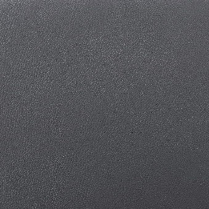 Armen Living Vienna Counter Height Barstool Brushed Wood Finish Faux Leather Kitchen and Dining, 26" Counter Height, Black/Gray, More color/size option