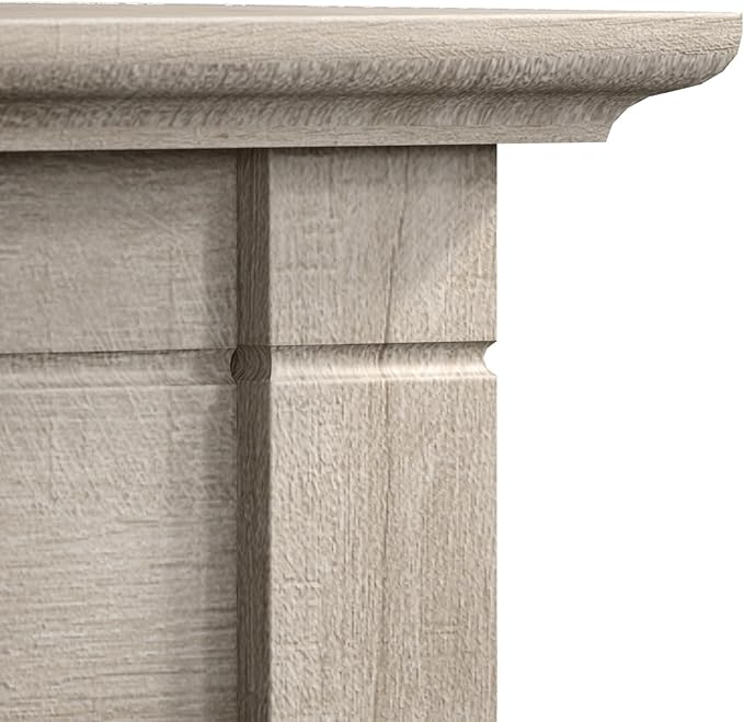 Bush Furniture Key West Writing Desk for Home Office in Washed Gray 48W Small Modern Farmhouse Table