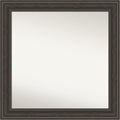 Amanti Art Brown Bathroom Mirror for Over Sink, 32x32 Shipwreck Greywash Square Vanity Mirror, Large Traditional Frame, Hangs Horizonally and Vertically, Bathroom Wall Decor, Non-Beveled Edge