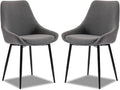 Dining Chairs Set of 2 Ergonomic Living Room Chairs Dark Grey Kitchen Chairs,Loads Up to 270lbs,Quick Assembly,Dining Room Chairs with Arms for Kitchen,Dining, Bedroom, Living Room