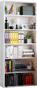 IRONCK Bookshelves and Bookcases Floor Standing 6 Tiers Display Storage Shelves 70 in Tall Bookcase Home Decor Furniture for Home Office, Living Room, Bed Room