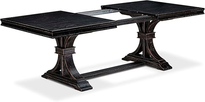 LEMA9-SBB-34, 9-pc Dining Table Set Consists of a Dining Table and 8 Dark Grey Polyester Fabric Modern Dining Chairs with Button Tufted Back, Sand Blasting Black Finish