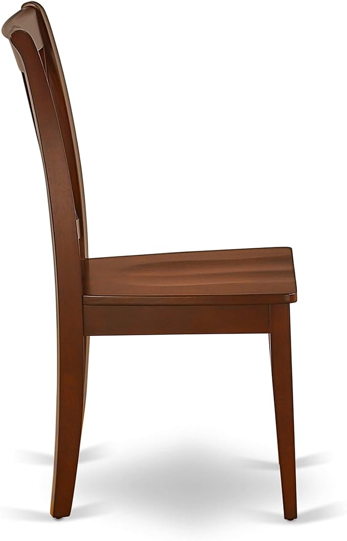 East West Furniture MZCL3-MAH-W 3 Piece Kitchen Table Set for Small Spaces Contains a Rectangle Dining Room Table with Dropleaf and 2 Solid Wood Seat Chairs, 36x54 Inch, Mahogany