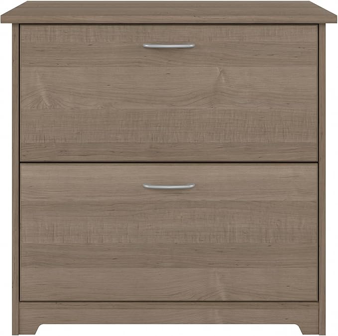 Bush Furniture Cabot 2 Drawer Lateral File Cabinet in Ash Gray, Home Office Chest for Letter, Legal, and A4-size Document Storage