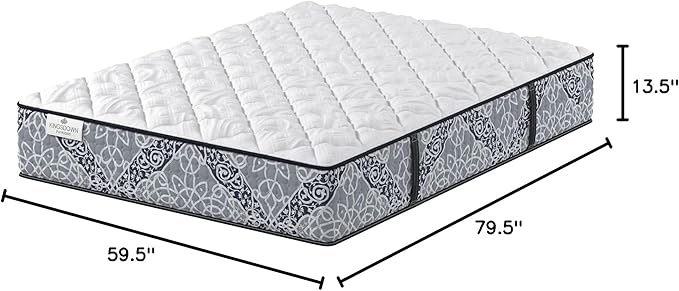 Kingsdown Firm Hybrid Mattress Queen Cooling Gel Memory Foam Layer Multi-Layered Motion Isolation Cool Sleep Quilted Top Luxury Mattresses, 13.5-Inch Passions Merridale