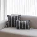 Pack of 1 Decorative Throw Pillow Covers 12x20 Inch, Pillow Cases for Living Room Couch Bedroom Farmhouse Home Decor, Soft Stripe Chenille Cushion Covers for Sofa Grey,20''x20''