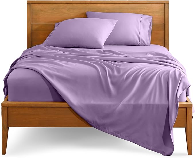 Bare Home Twin XL Sheet Set - College Dorm Size - Luxury 1800 Ultra-Soft Microfiber Twin Extra Long Bed Sheets - Deep Pockets - Easy Fit - Extra Soft - 3 Piece Set - Bed Sheets (Twin XL, Lavender)