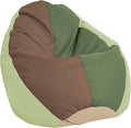 FDP SoftScape Dew Drop Bean Bag Chair with Supportive High-Back Design, For Kids, Teens and Adults, Alternative Seating for Dorms, Schools, Libraries, Daycares or Home - Earthtone