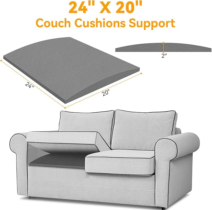 Couch Supports for Sagging Cushions Couch Supporter for Under The Cushions High Density Foam 24 “X 20” Furniture Seat Sagging Repair Set of 1