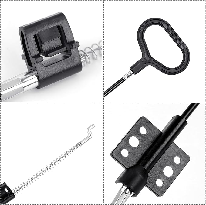 yuntop Sofa Recliner Cables Sofa and Reclined Chair Replacement Part D Ring Couch Recliner Pull Handle with S Tip for Cable Total Length 36.5 Inch Exposed Length 5Inch (2 Pack Black)