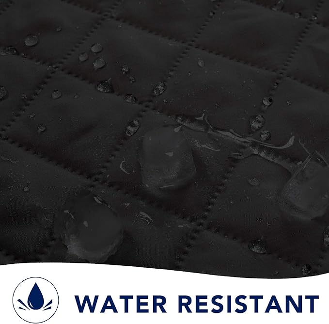 PureFit Reversible Sofa Cover Water Resistant Chair Couch Cover, Machine Washable Furniture Cover with Non-Slip Foam and Adjustable Strap for Dogs, Pets (Chair, Black/Beige)