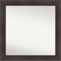 Amanti Art Brown Bathroom Mirror for Over Sink, 32x32 Sloped Espresso Square Vanity Mirror, Large Modern Contemporary Frame, Hangs Horizonally and Vertically, Bathroom Wall Decor, Non-Beveled Edge