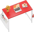 Pamray 32 Inch Computer Desk for Small Spaces with Storage Bag, Home Office Work Desk with Headphone Hook, Small Office Desk Study Writing Table