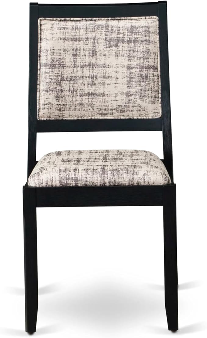 X12X2-0C6-30 14-pc Dining Table Set a Rectangular Kitchen Table with a coffee Table and 12 Wire Brushed Black Polyester Stackable Chair, 39x120 Inch, Wire Brushed Black