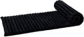 Leewadee - Foldable Floor Mattress - Japanese Roll Up Futon -Trifold Tatami Mat- Guest Floor Bed - Camping Mattress - Thai Massage Mat, Kapok Filled, 75 x 28 inches, Black