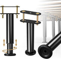 Adjustable Bed Frame Center Support Legs, Heavy Duty Cold Rolled Steel Bed Slat Support Legs with Wider Base, Bed Frame Leg Replacement, Furniture Support Reinforcement Kit (Height 5in to 7.8in) 2PCS