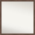 Amanti Art Brown Bathroom Mirror for Over Sink, 28x28 Florence Light Brown Square Vanity Mirror, Large Casual Frame, Hangs Horizonally and Vertically, Bathroom Wall Decor, Non-Beveled Edge