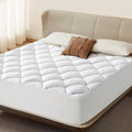 BEDLORE Queen Mattress Topper, Viscose Made from Bamboo Soft Pillow Top Mattress Pad, Thick Mattress Cover for Back Pain Relief with 6-18 inches Deep Pocket
