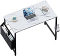 Pamray 32 Inch Computer Desk for Small Spaces with Storage Bag, Home Office Work Desk with Headphone Hook, Small Study Writing Table