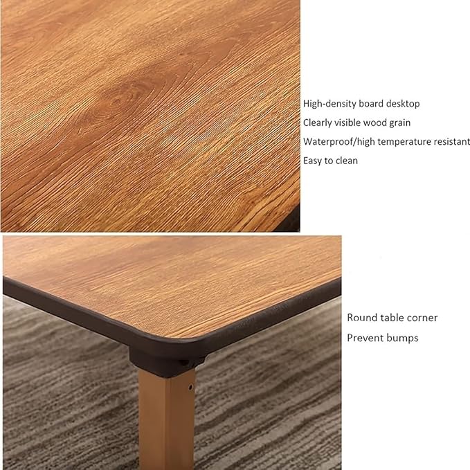 Japanese-Style Square Folding Tea Coffee Table, Low Table, Dining Table, Study Table, Small Desk, for Tatami Sitting On The Floor Bedroom Bay Window Tea Room (Size : 80x80cm)