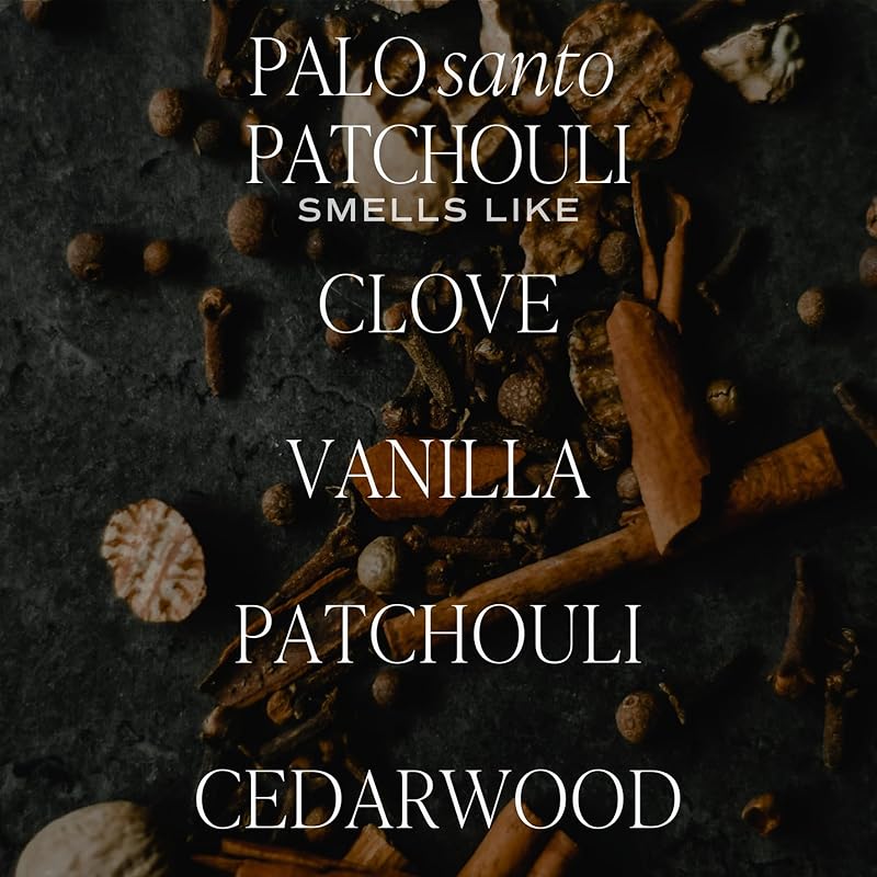 Sweet Water Decor Palo Santo Patchouli Reed Diffuser – Room Decor Aesthetic with Long-Lasting Premium Fragrance of Clove, Nutmeg, Cedarwood for 4 Months – Ideal for Aromatherapy and Home Decor