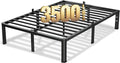 14 Inch King Size Bed Frame, 3500Lbs Heavy Duty Metal Platform with Round Corner Legs Mattress Slide Stopper, Steel Slat Support No Box Spring Needed, Noise Free, Non-Slip, Easy Assembly