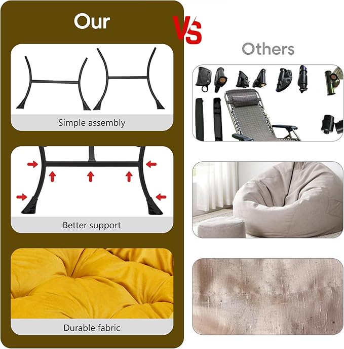 Lazy Chair with Folding Ottoman Modern Large Accent Chair,Contemporary Lounge Leisure Sofa Chair with Armrests Upholstered Sofa Armchair Reading Chair for Bedroom,Dorm & Office (Yellow-f)