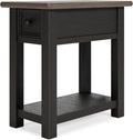Signature Design by Ashley Tyler Creek Chair Side End Table, Light Brown & Whitewash