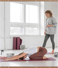 Hasipu 2Pcs 63''x28'' Home Gym Mirror Large Full Length Wall Mounted Full Body Mirror for Yoga Dance Fitness Exercise Studio Bedroom Garage, Frameless Tempered Glass Workout Mirrors Walnut Rectangular