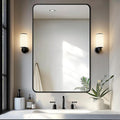 Delma Bathroom Mirror, Black Framed Bathroom Mirror for Over Sink, High-Definition Vanity Mirror, Versatile Mirror for Bathroom, Hangs Horizontally or Vertically(36x24, Black)