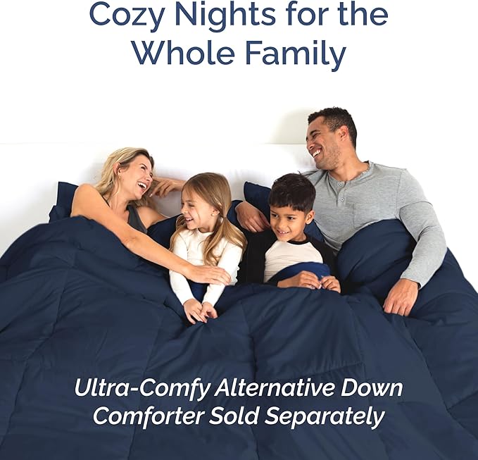 Queen Size 4 Piece Sheet Set - Comfy Breathable & Cooling Bed Sheets Set - Hotel Luxury Bedding for Women, Men, Kids, Teens, Boys & Girls - Deep Pockets, Soft and Wrinkle Free - Oeko-Tex - Navy Blue