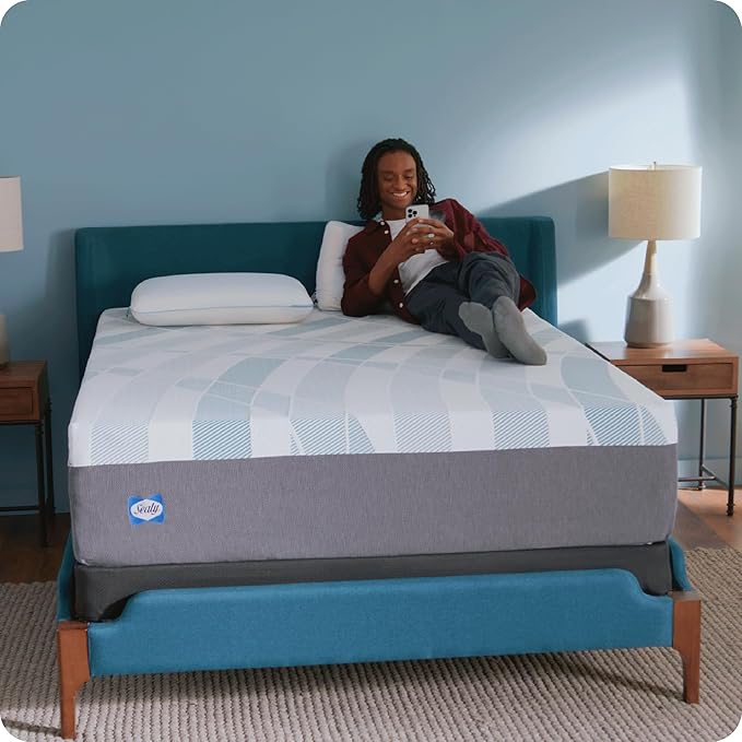 Sealy Dreamlife 14” Hybrid Mattress-in-a-Box, King, SealyComfort Gel Memory Foam, SealyResponsive Encased Coils, Machine Washable Cover