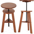 VISWIN Adjustable Drafting Stool for Artists & Adults, 19"-26" Height Solid Beech Wood Art Stool for Studio, Swivel Drafting Chair for Drawing, Home Use, Office, Kitchen