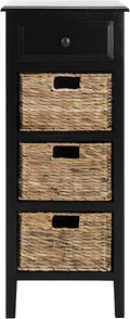 SAFAVIEH American Homes Collection Michaela Distressed Black Side Table