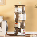 4 Tier Rotating Bookshelf, Spinning Bookshelf Tower Lazy Susan, Corner Revolving Storage Rack for Bedroom, Study Room, Kids Room, Living Room, Office, Gray