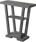 Convenience Concepts Newport V Console Table 31.5" - Modern Sofa Table with Storage Shelves, Narrow Entryway Hall Table for Living Room, Display Accent Table, Weathered Gray