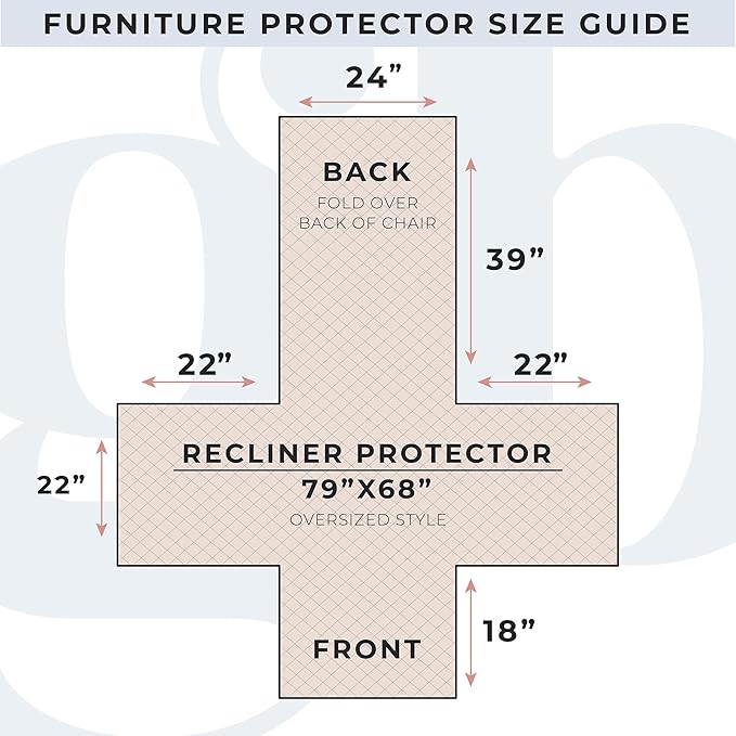 Reversible Patchwork Recliner Chair Cover - Washable Slipcover Furniture Protector with Elastic Straps - Couch Cover for Dogs, Kids, and Pets - Box-Stitched Detail (Recliner, Dusty Rose)
