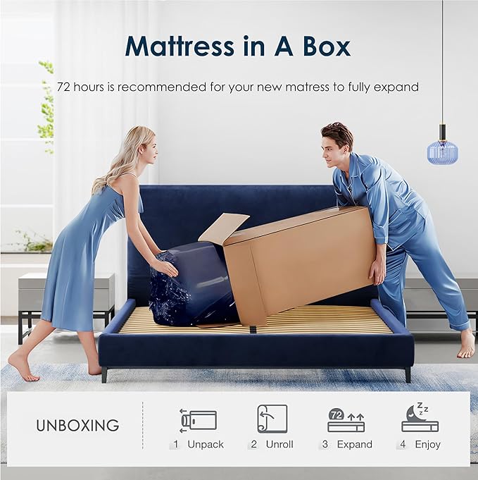 SDHYL Full Mattress, 14 Inch Gel Infused Memory Foam Mattress for Good Sleep, Bed in a Box Mid Firm CertiPUR-US Certified & Fiberglass Free, Washable Cover, 75"*54"