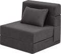 MeMoreCool Boneless Folding Sofa Bed Single, Corduroy Convertible Sleeper Chair, Foldable Foam Mattress Chair, Comfy Fold‑Out Futon Couch Bed, Small Floor Sofa Couch for Living‑Room Guest