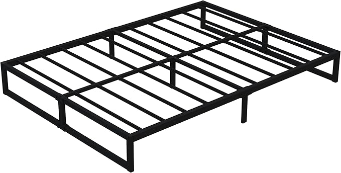 12 Inch Full Size Bed Frame No Box Spring Needed, Heavy Duty Metal Platform Beds with Sturdy Steal Slats for Mattress Foundation, Easy Assembly, Noise Free, Black