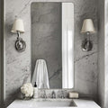 ANDY STAR Brushed Nickel Mirrors for Bathroom Sink, 24x48 Inch Bathroom Vanity Mirror with Rectangular Metal Frame-Modern Clean Design with Superior Stainless Steel Frame