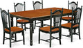 East West Furniture DOVE7-BCH-W 7 Piece Modern Dining Table Set Consist of a Rectangle Wooden Table with Butterfly Leaf and 6 Dining Room Chairs, 42x78 Inch, Black & Cherry