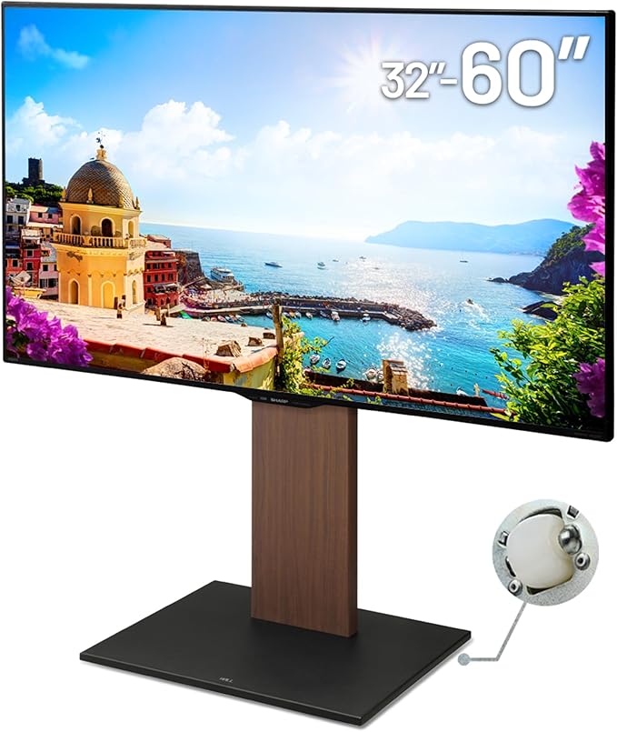 WALL V2 Caster Low Type | Minimalist Rolling TV Stand for 32–60 Inch | Walnut | Portable, Space Saving, Height Adjustable, No Drill | for Living Room and Bedroom | Japanese Design & Engineering