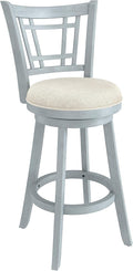 Hillsdale Fairfox 30.5" Wood Swivel Bar Height Stool, Blue Wire Brush