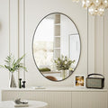 Koonmi Black Oval Bathroom Mirror, 24"x36" Bathroom Vanity Mirror, Oval Mirror for Bedroom Living Room Entryway, Hangs Horizontal or Vertical