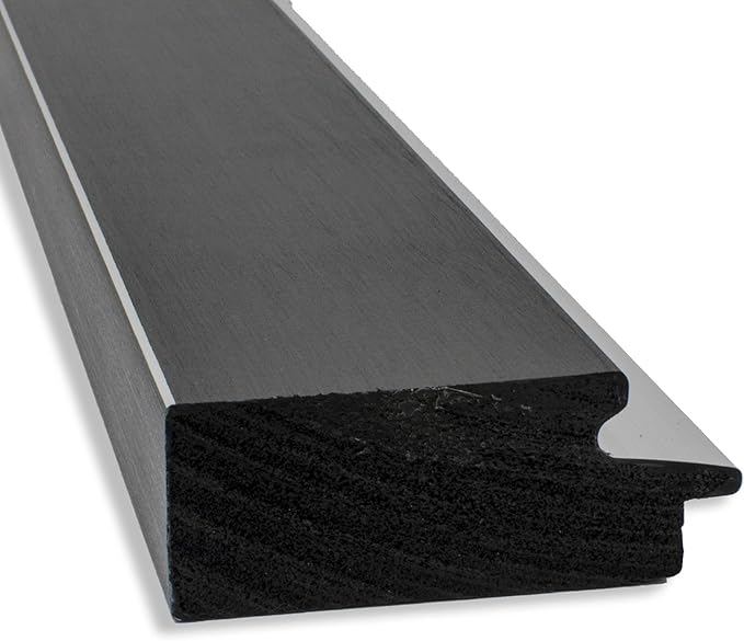 Amanti Art Black Bathroom Mirror for Over Sink, 36x46 Eva Black Silver Rectangle Vanity Mirror, X-Large Modern Contemporary Frame, Hangs Horizonally and Vertically, Bathroom Wall Decor, Beveled Edge