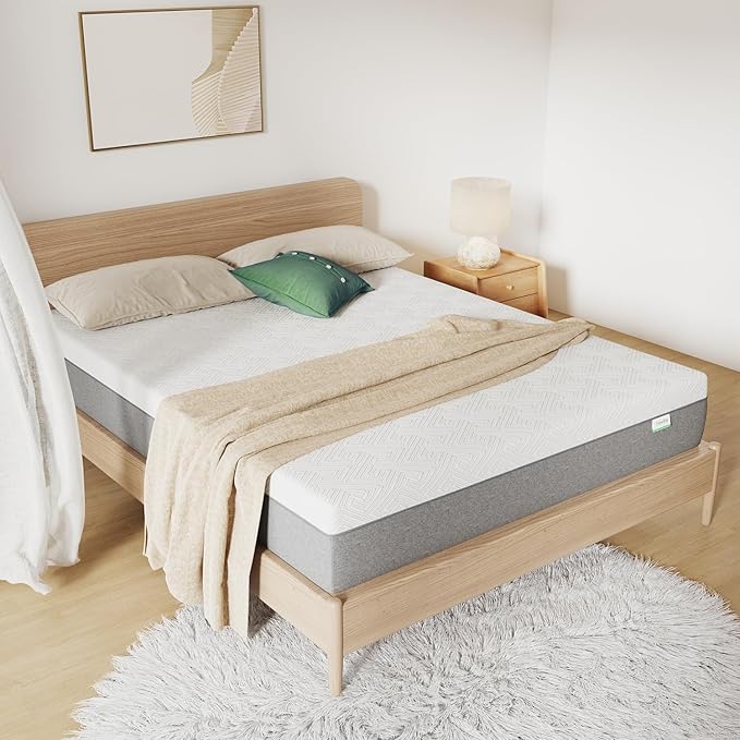 Novilla Twin XL Mattress, 6-Inch Gel Memory Foam Mattress for Cool Night Sleep & Pressure Relief，Medium Firm XL Twin Size in a Box, Bliss