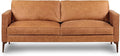 POLY & BARK Mateo Leather Sofa in Full-Grain Pure-Aniline Italian Tanned Leather in Cognac Tan